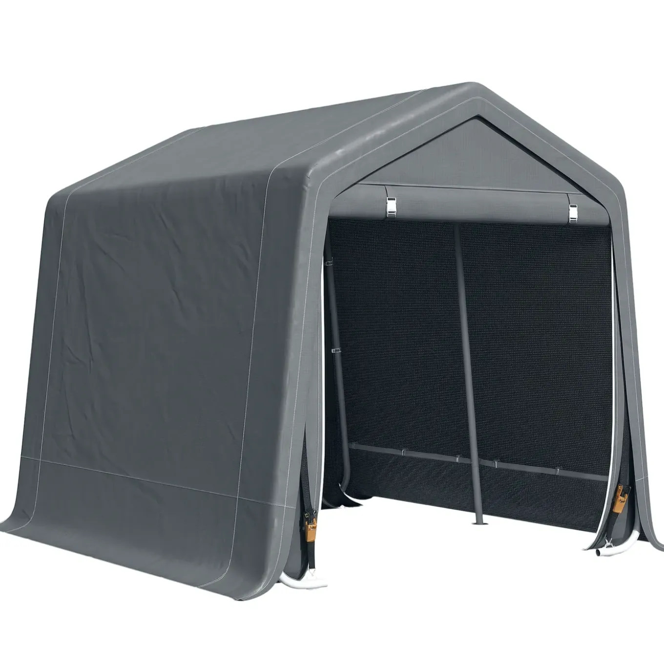 Collahausse Garage Tent - Grijs - 280x240x240 Cm - Metaal Pe Stof Auto Motor Opslag