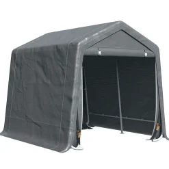 Collahausse Garage Tent - Grijs - 280x240x240 Cm - Metaal Pe Stof Auto Motor Opslag