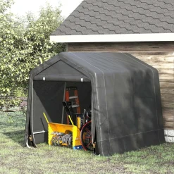 Collahausse Garage Tent - Grijs - 280x240x240 Cm - Metaal Pe Stof Auto Motor Opslag