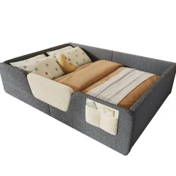 Collahausse Gestoffeerd Bed-grijs-140x190 Cm-opbergruimte Stevig