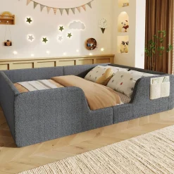 Collahausse Gestoffeerd Bed-grijs-140x190 Cm-opbergruimte Stevig