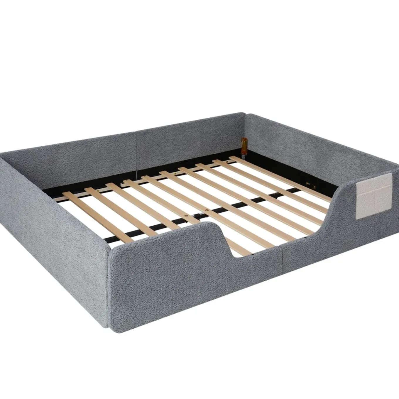 Collahausse Gestoffeerd Bed-grijs-140x190 Cm-opbergruimte Stevig
