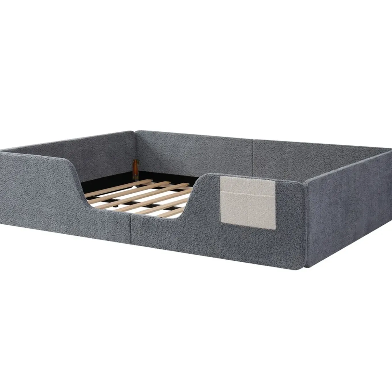 Collahausse Gestoffeerd Bed-grijs-140x190 Cm-opbergruimte Stevig
