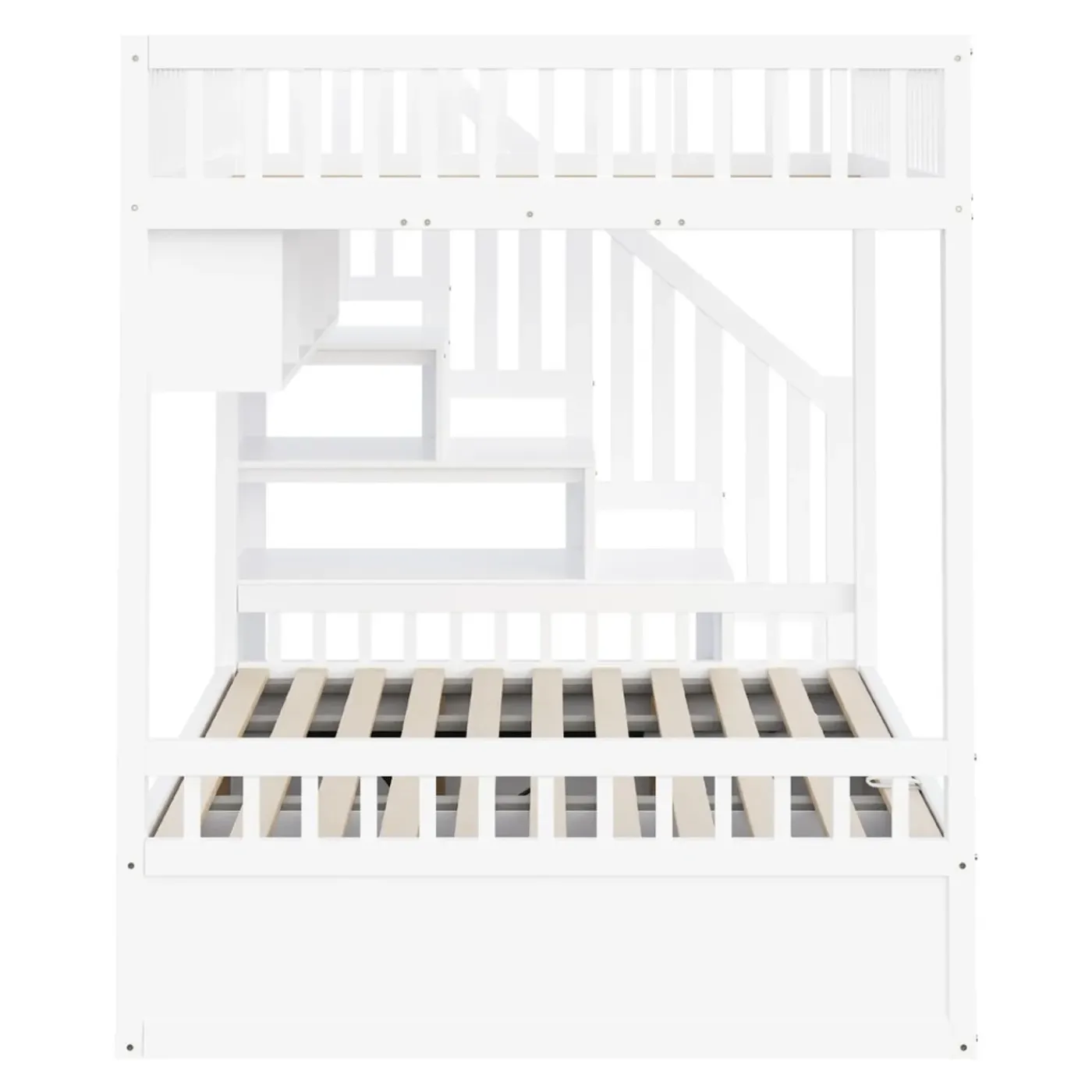 CollaHausse Hoogslaper-wit-140x200 Cm-opbergruimte Hout