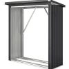 Collahausse Houtopslag - Donkergrijs - 150x66.5x150 Cm