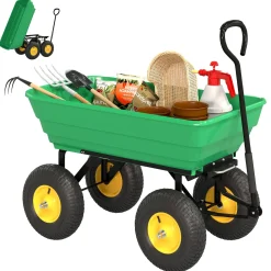 CollaHausse Tuinkar - Groen - 75l - 109x52x94cm