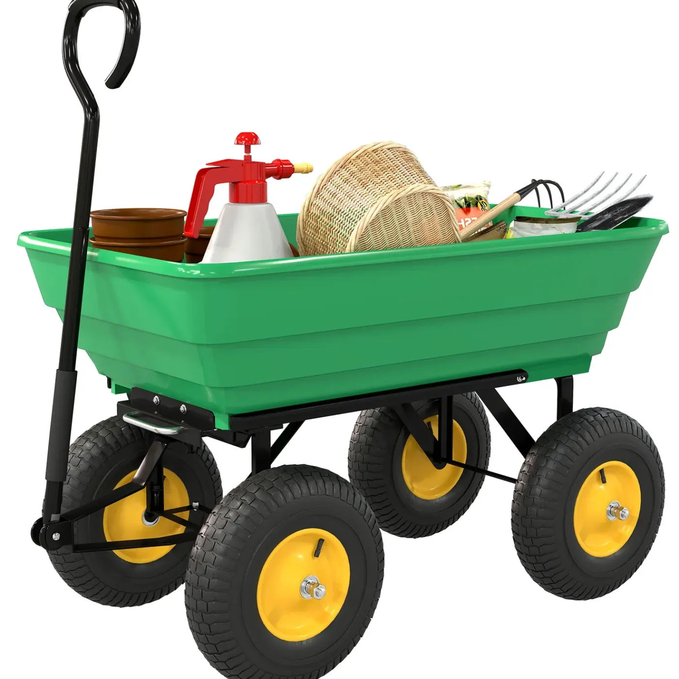 CollaHausse Tuinkar - Groen - 75l - 109x52x94cm