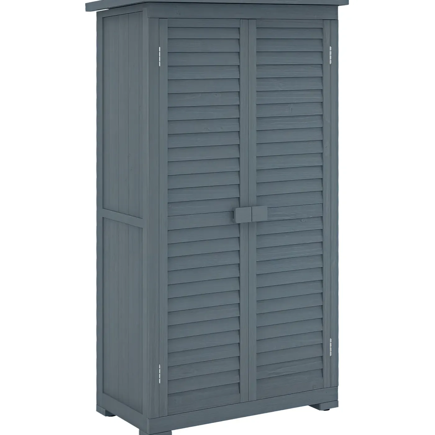 CollaHausse Tuinkast Hout - Grijs - 87x46.5x160cm - Weerbestendig Gereedschapskast Met Deur