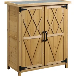 Collahausse Tuinkast - Hout - 75x40x90 Cm - 2 Deuren 4 Planken