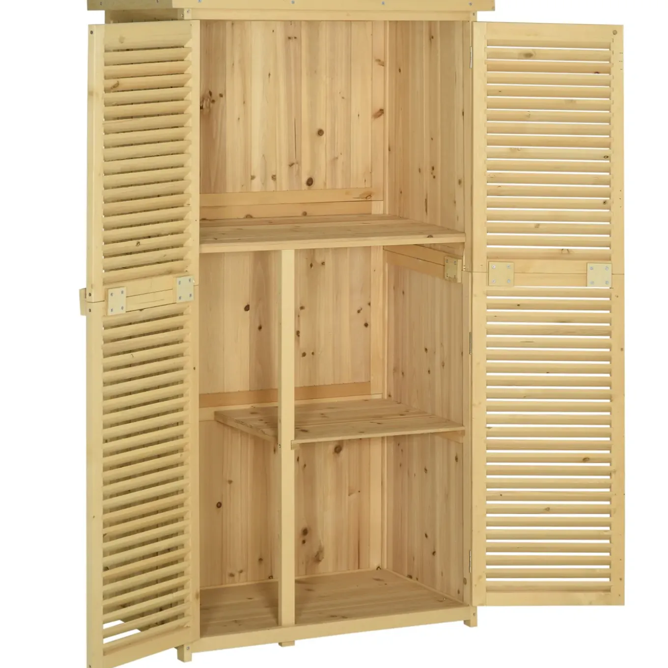 Collahausse Tuinkast - Natuurhout - 87x46.5x160 Cm - 4 Vakken Gereedschapsopslag