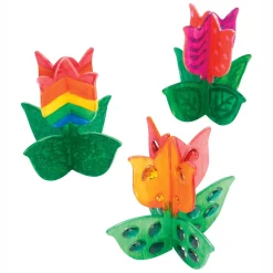 Colorations Maak en Versier je eigen Houten Tulp, Set van 12