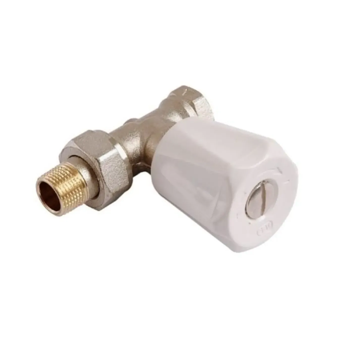 Comap - Eurosar Vernikkelde Rechte Radiatorkraan - Messing, 10 Bar - Diam.. : 1/2'' (15x21mm)