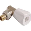 COMAP - Vernikkelde Hoekstopkraan - Voor 3/4'' Radiator, In Messing - Diam.. : 3/4" (20x27 Mm)