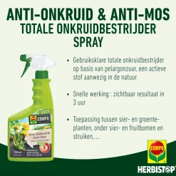 Compo Anti-Onkruid en Mos Spray - 750ml voor 7,5m²