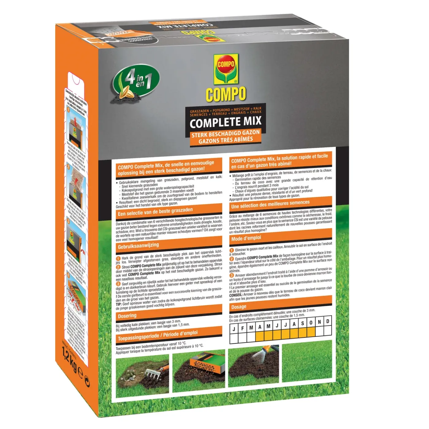 Compo gazonherstel Complete Mix 4-in-1 6m² 1,2kg