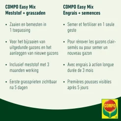 Compo gazonherstel meststof Easy Mix 2-in-1 50m² 1,2kg