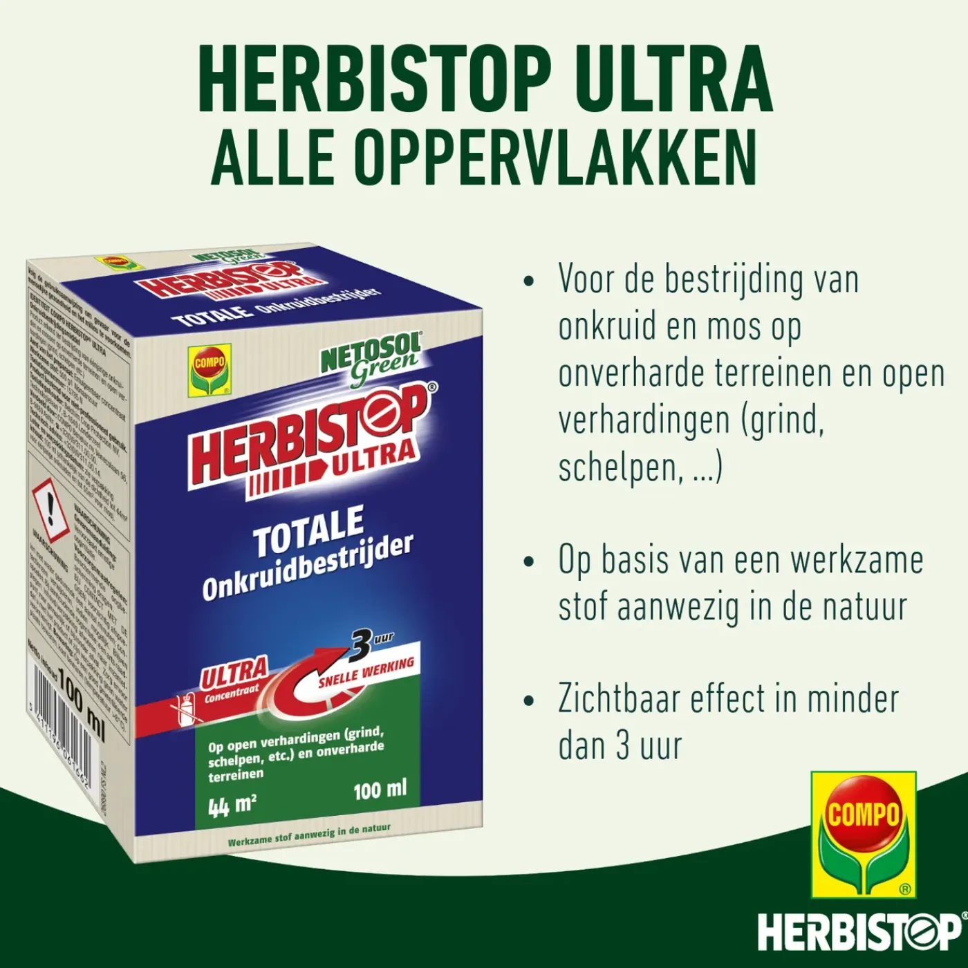 Compo Herbistop Ultra voor Alle Oppervlakken Concentraat - 100ml voor 44m²