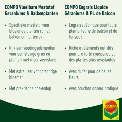 Compo vloeibare meststof Geraniums & Balkonplanten 1L