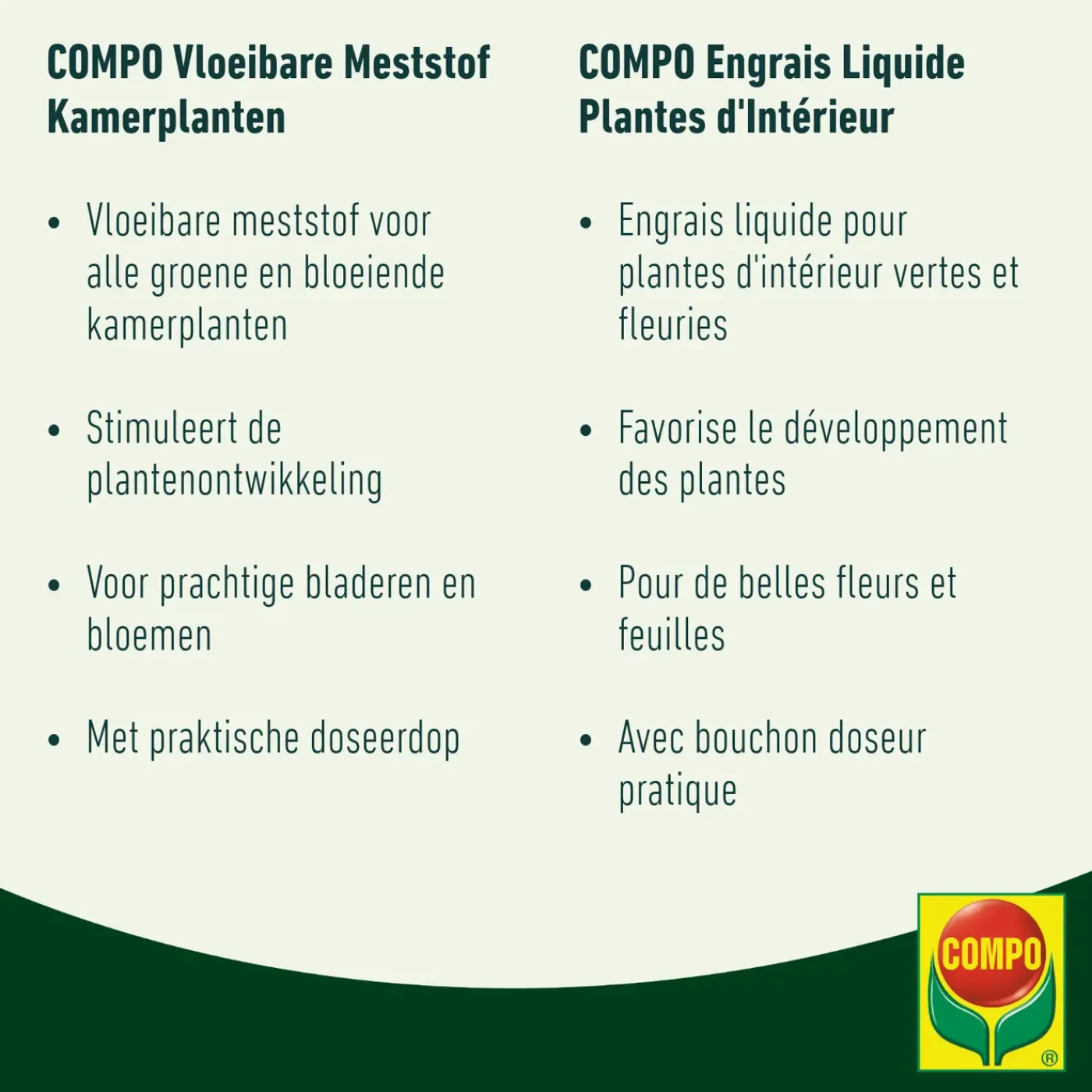 Compo vloeibare meststof kamerplanten & palmen 1L