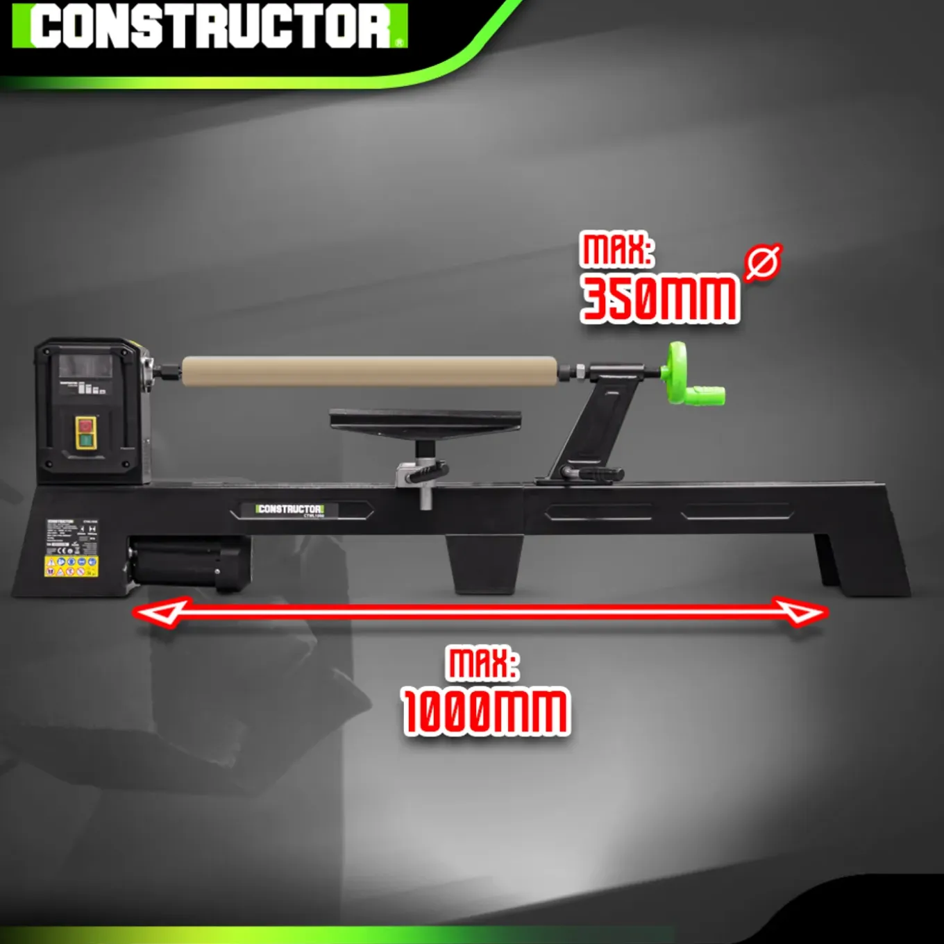 Constructor - Houtdraaibank 400w - 1000mm - Constructor