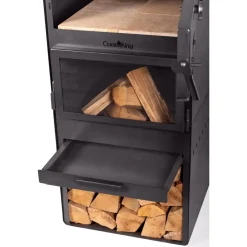Cookking Tuinhaard Vento Met Oven - Terrashaard - Handgemaakt In Europa - 50x50x150 Cm