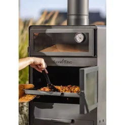 Cookking Tuinhaard Vento Met Oven - Terrashaard - Handgemaakt In Europa - 50x50x150 Cm