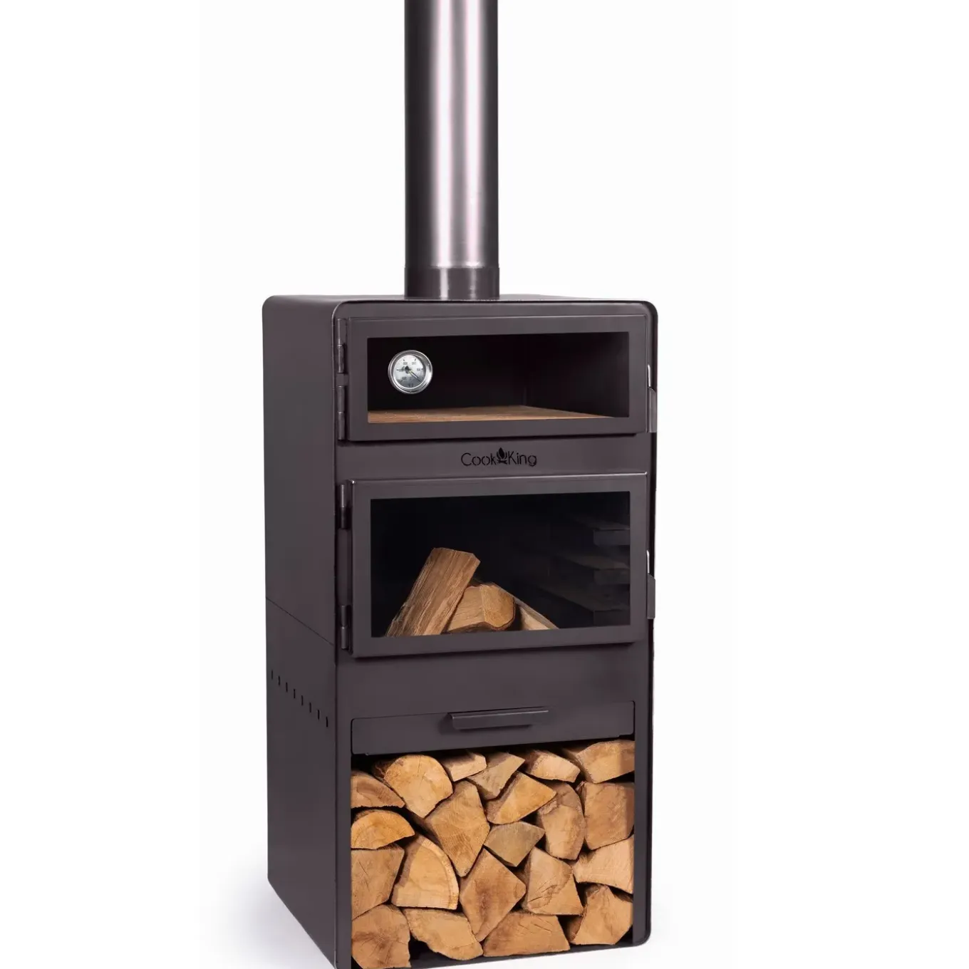 Cookking Tuinhaard Vento Met Oven - Terrashaard - Handgemaakt In Europa - 50x50x150 Cm