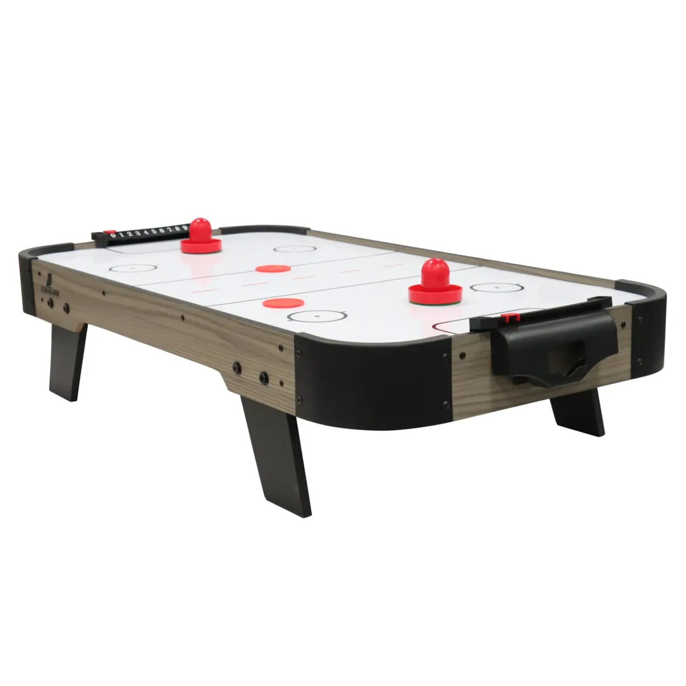 Cougar Mini Airhockeytafel - Accessoires Incl - 3 Ft - Eiken/grijs