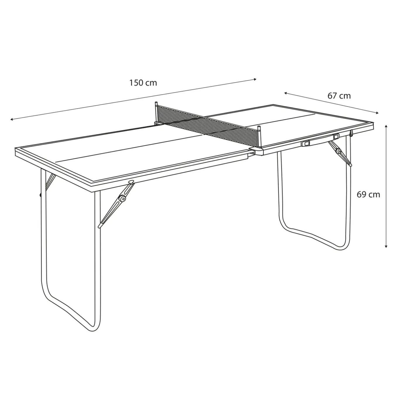 Cougar Tafeltennistafel Mini 1500 Basic Draagbaar - Blauw