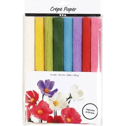 Creativ company Crêpepapier Standaard Kleuren, 8 Vellen