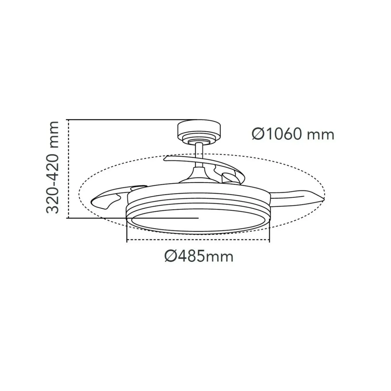 Cristalrecord Plafondventilator Supereco Ø 106cm Wit
