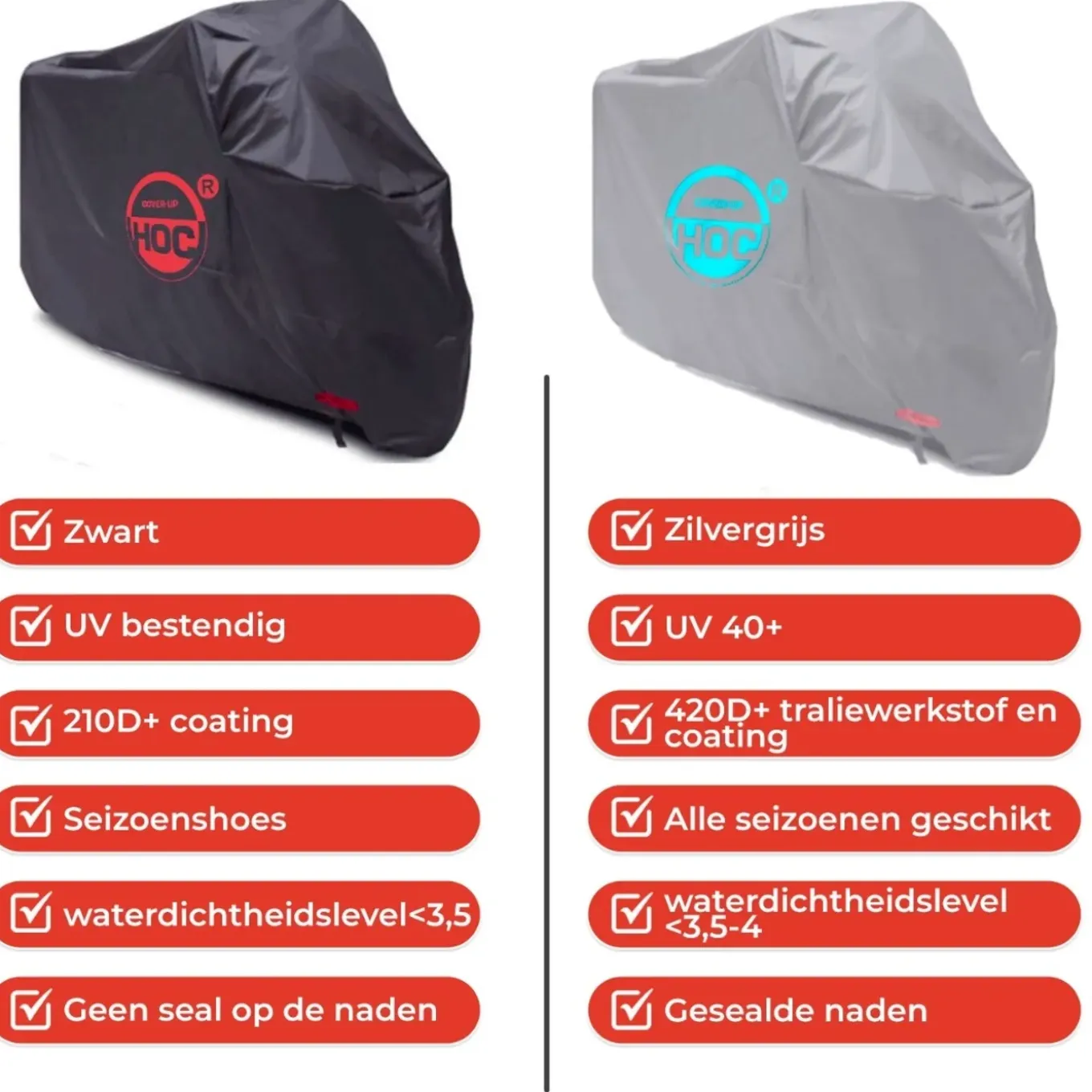 Cuhoc Diamond Motorhoes - 265x105x125 Cm - Waterdicht Met Uv-protectie