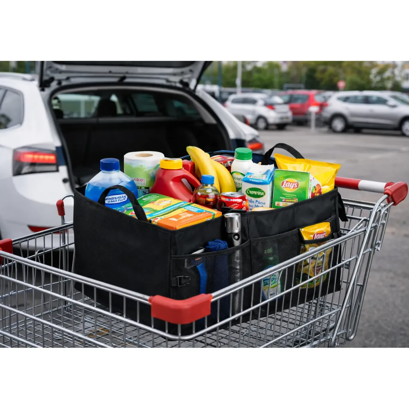 Cuhoc Kofferbak Organizer Auto Zwart – Kofferbak Tas 56x39x26,5 Cm – Oxford 600d