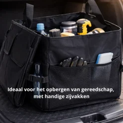 Cuhoc Kofferbak Organizer Auto Zwart – Kofferbak Tas 56x39x26,5 Cm – Oxford 600d