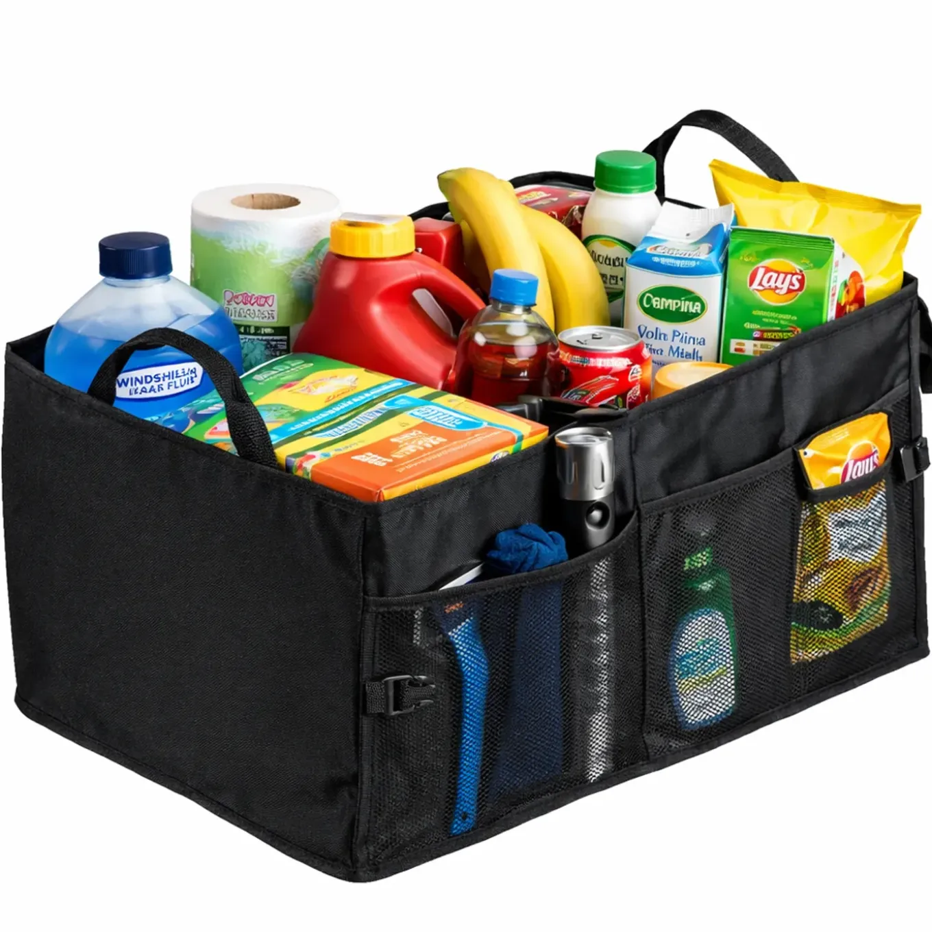 Cuhoc Kofferbak Organizer Auto Zwart – Kofferbak Tas 56x39x26,5 Cm – Oxford 600d