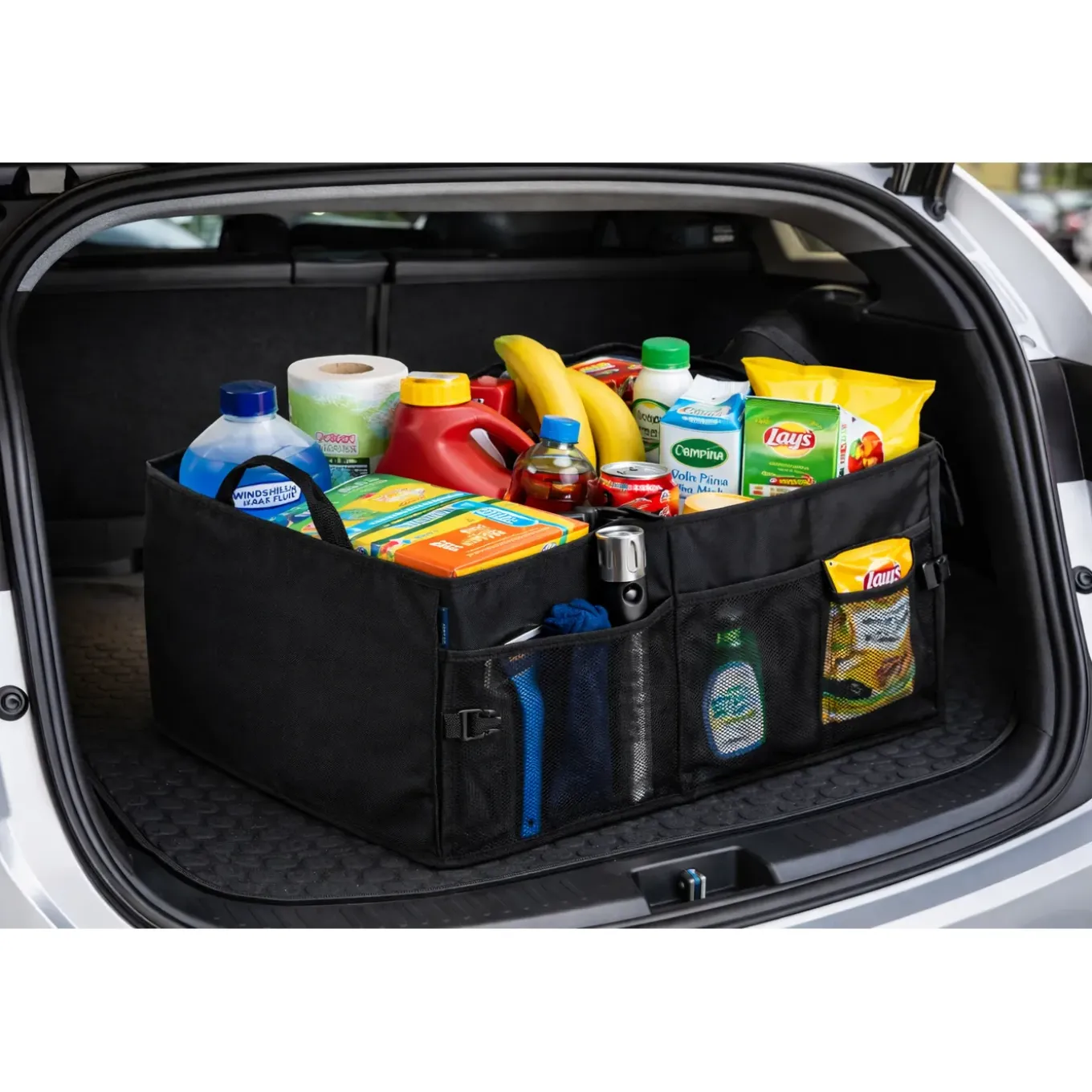 Cuhoc Kofferbak Organizer Auto Zwart – Kofferbak Tas 56x39x26,5 Cm – Oxford 600d