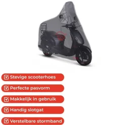 Cuhoc Redlabel Scooterhoes - Geschikt Voor De Sym Fiddle 2 & 3 (met Hoog Windscherm)