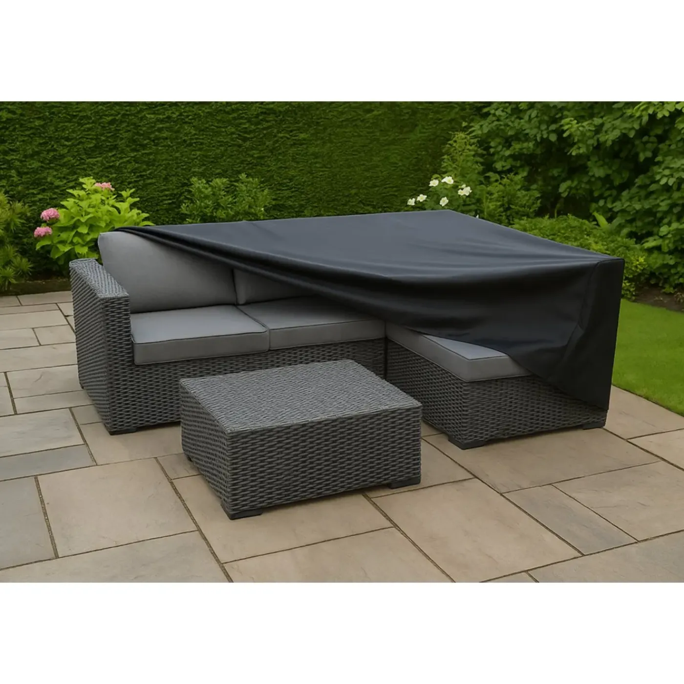 CUHOC Redlabel Tuinset Hoes - 120x120x74 - Zwart Loungeset - Hoes Tuinmeubelen