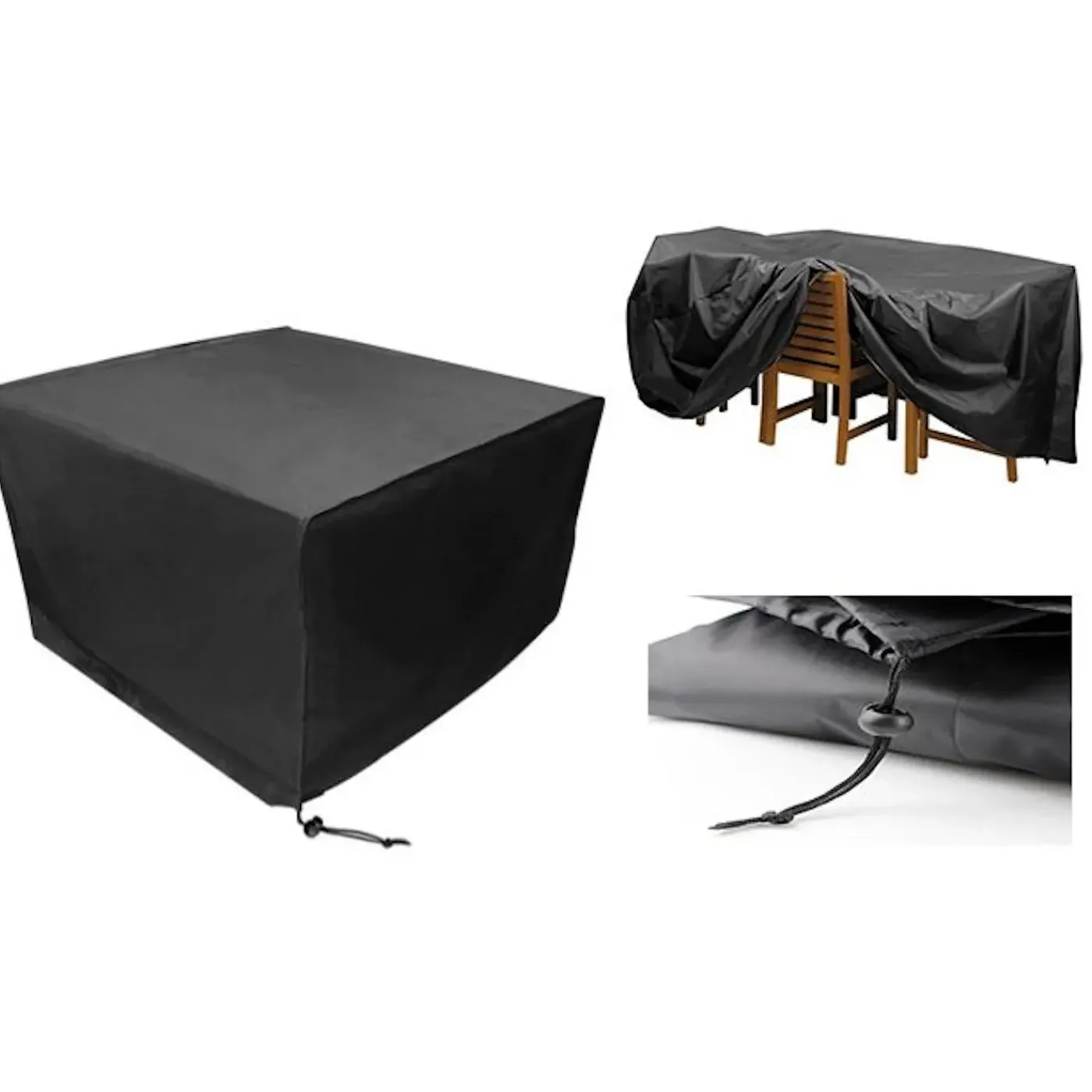 CUHOC Redlabel Tuinset Hoes - 120x120x74 - Zwart Loungeset - Hoes Tuinmeubelen
