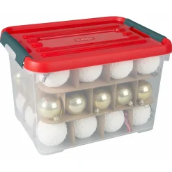 Curver Christmas Box Handy - Transparant/Rood - 20L