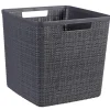 Curver jute mandje cube donkergrijs 17L