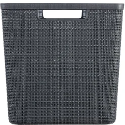 Curver jute mandje cube donkergrijs 17L