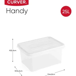 Curver set handy box transparant 3x25L