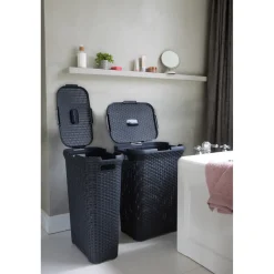 Curver Style Wasmand Met Deksel - 40l - Antraciet