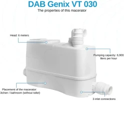 Dab Broyeur Genix Vt 030 - 530 W - Geschikt Voor Afvalwater