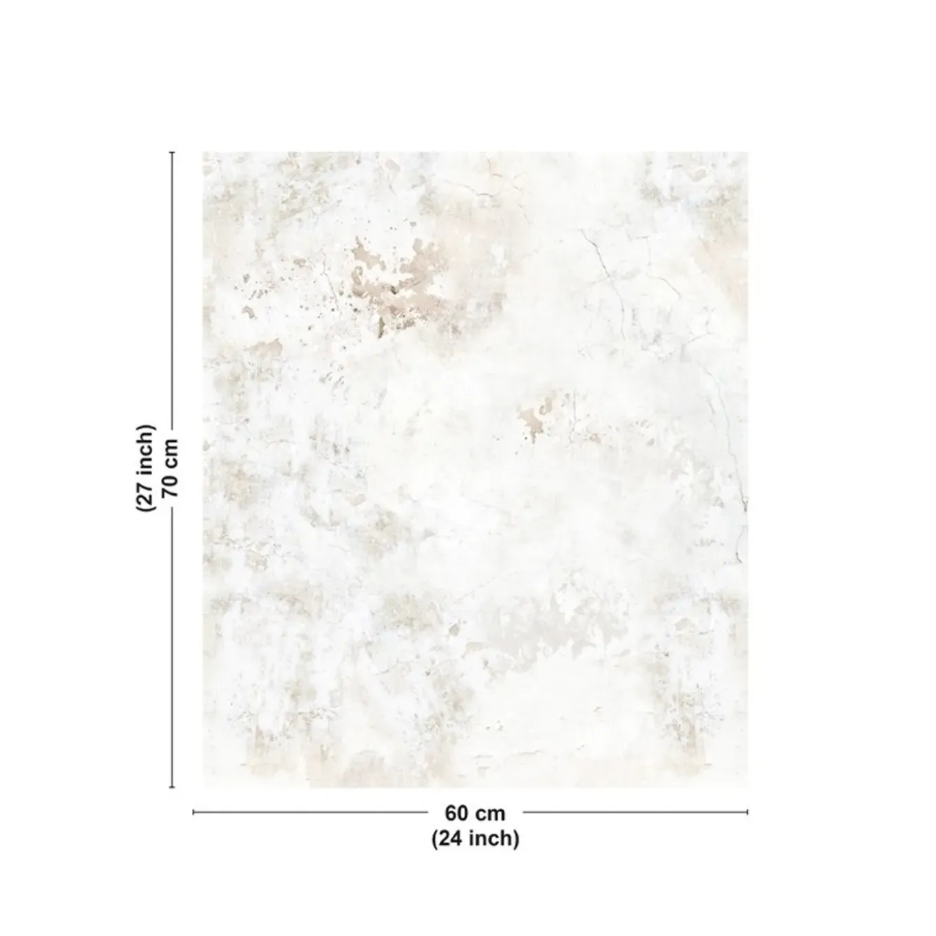 99deco - Aluminium Afzuigkapachterwand - Beige Verouderd Beton-effect - 70x60 Cm