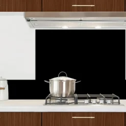 99Déco 99deco - Aluminium Afzuigkapachterwand - Essential Zwart - 70x60 Cm