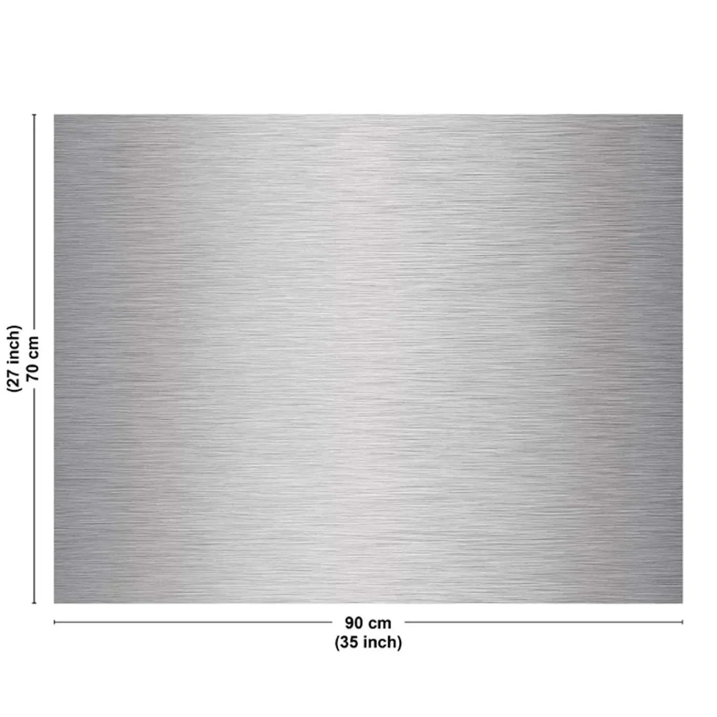 99Déco 99deco - Aluminium Afzuigkapachterwand - Grijs Industrieel Effect - 70x90 Cm
