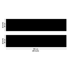 99Déco 99deco - Aluminium Keukenachterwand - Essential Zwart - 200x20 Cm