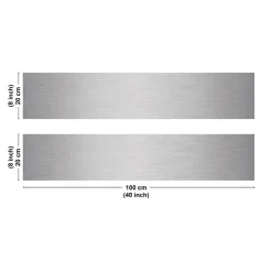 99Déco 99deco - Aluminium Keukenachterwand - Grijs Industrieel Effect - 200x20 Cm